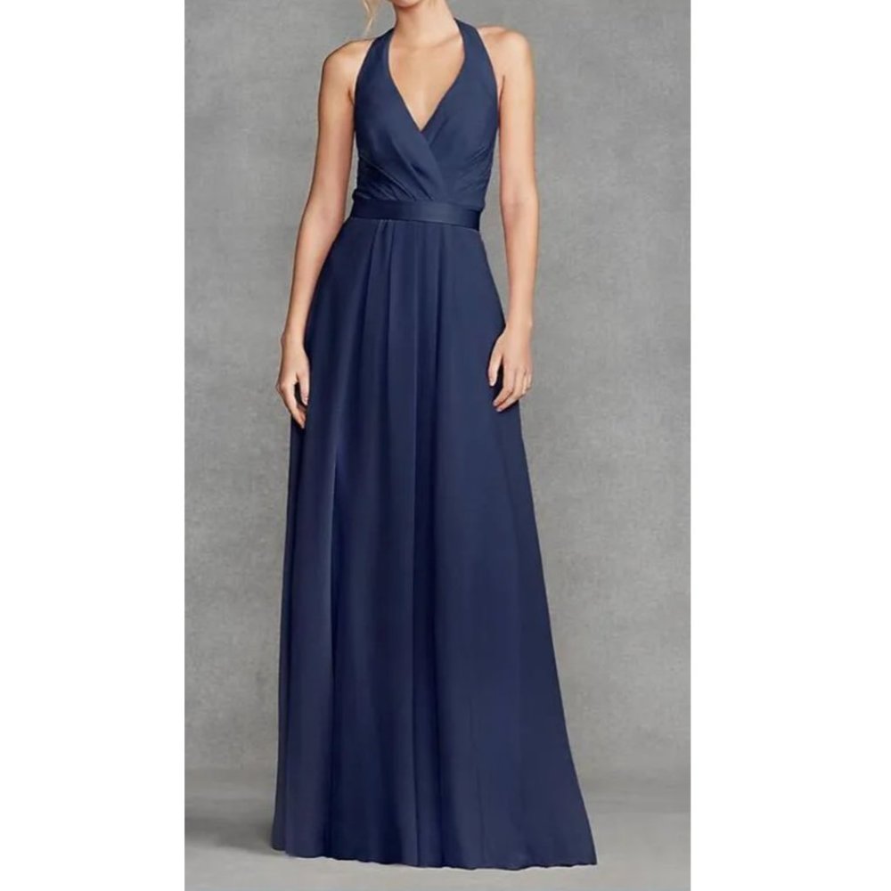 White by Vera Wang Halter Dress in Midnight Size 6